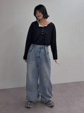 「シアートップス」｜kkyn78さん（レディース・160cm・20代）の秋コーディネート