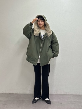 「アイテム（スウェット）」を使った、たけさきさん（レディース・160cm・20代）の冬コーディネート