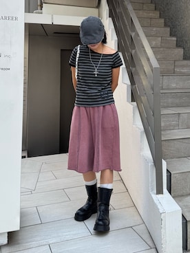 「アイテム（スウェットパンツ）」を使った、kkyn78さん（レディース・159cm・20代）の夏コーディネート