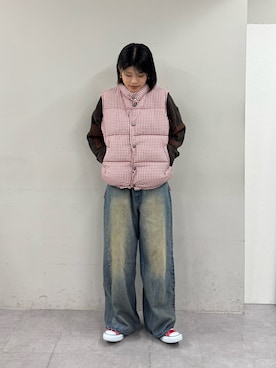 「アイテム（ベスト）」を使った、kkyn78さん（レディース・160cm・20代）の秋コーディネート