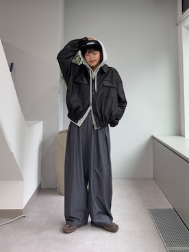 「アイテム（キャップ）」を使った、kkyn78さん（レディース・159cm・20代）の秋コーディネート