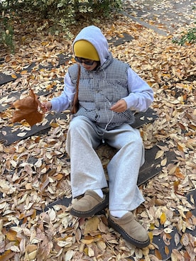 「アイテム（ベスト）」を使った、たけさきさん（レディース・160cm・20代）の秋コーディネート