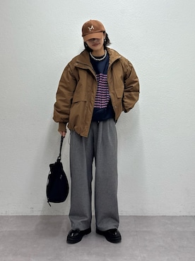 「アイテム（キャップ）」を使った、たけさきさん（レディース・160cm・20代）の秋コーディネート