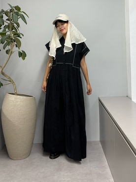 「CIAOPANIC TYPY（チャオパニックティピー）のアイテム（帽子）」を使った、たけさきさん（レディース・160cm）の夏コーディネート