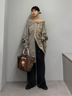 「etsinta（エシンタ）のアイテム」を使った、たけさきさん（レディース・160cm）の春コーディネート