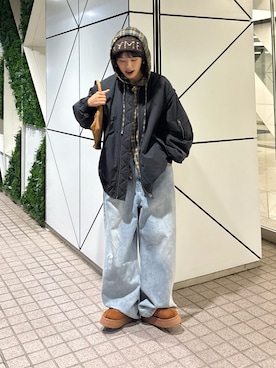 「CIAOPANIC TYPY（チャオパニックティピー）のムートンサンダル（サンダル）」を使った、kkyn78さん（レディース・160cm・20代）の秋コーディネート