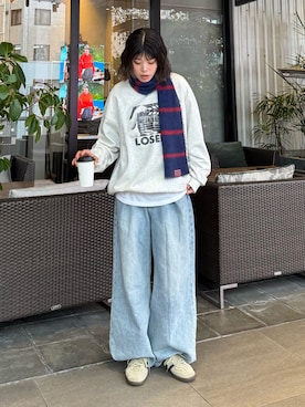 「アイテム（マフラー）」を使った、たけさきさん（レディース・160cm・20代）の秋コーディネート