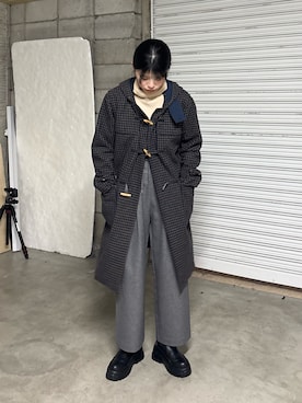 「GEVACO（ゲバコ）のアイテム」を使った、たけさきさん（レディース・160cm）の冬コーディネート