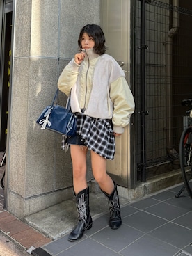 「アイテム（ブルゾン）」を使った、kkyn78さん（レディース・160cm・20代）の秋コーディネート