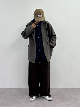 「DISCUS（ディスカス）のアイテム」を使った、たけさきさん（レディース・160cm）の秋コーディネート