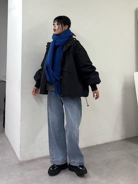 「アイテム（マフラー）」を使った、たけさきさん（レディース・160cm・20代）の冬コーディネート