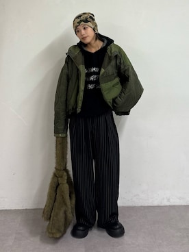 「アイテム（ダウンジャケット/コート）」を使った、kkyn78さん（レディース・160cm・20代）の秋コーディネート