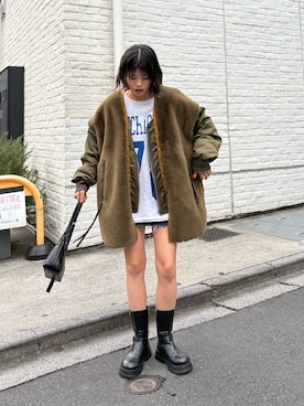 「アイテム（ミリタリージャケット）」を使った、kkyn78さん（レディース・160cm）の秋コーディネート