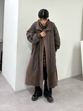 「アイテム（モッズコート）」を使った、たけさきさん（レディース・160cm）の冬コーディネート