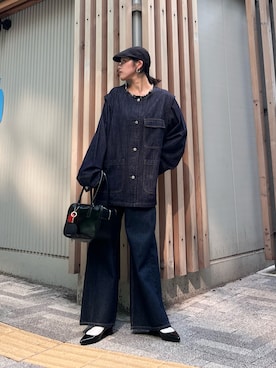 「秋先取りコーデ」｜「アイテム（デニムジャケット）」を使った、kkyn78さん（レディース・159cm）の秋コーディネート