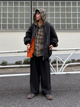 「アイテム（MA-1）」を使った、kkyn78さん（レディース・160cm・20代）の秋コーディネート