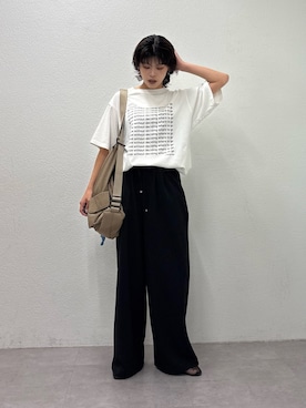 「CIAOPANIC TYPY（チャオパニックティピー）のアイテム（スラックス）」を使った、たけさきさん（レディース・160cm）の春コーディネート