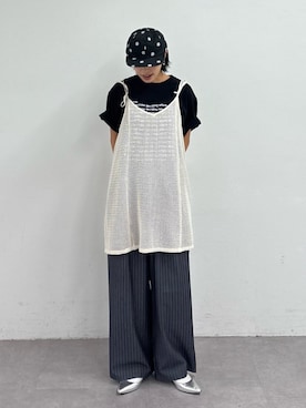 「CIAOPANIC TYPY（チャオパニックティピー）のアイテム（パンツ）」を使った、kkyn78さん（レディース・159cm）の夏コーディネート