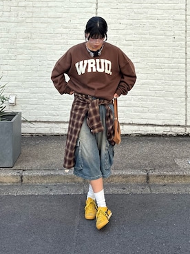 「アイテム（スウェット）」を使った、kkyn78さん（レディース・159cm）の秋コーディネート