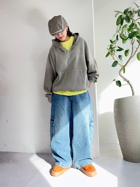 「アイテム（サンダル）」を使った、たけさきさん（レディース・160cm・20代）の冬コーディネート