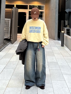 「アイテム（キャップ）」を使った、たけさきさん（レディース・160cm・20代）の秋コーディネート