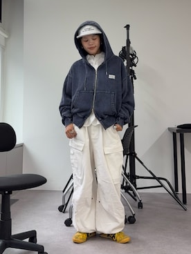 「アイテム（キャップ）」を使った、たけさきさん（レディース・159cm・20代）の秋コーディネート