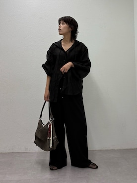 「CIAOPANIC TYPY（チャオパニックティピー）のアイテム（スラックス）」を使った、たけさきさん（レディース・160cm）の春コーディネート