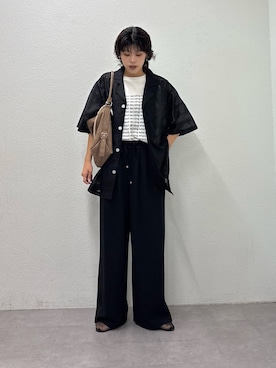 「CIAOPANIC TYPY（チャオパニックティピー）のアイテム（スラックス）」を使った、たけさきさん（レディース・160cm）の春コーディネート