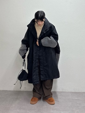 「アイテム（モッズコート）」を使った、たけさきさん（レディース・160cm）の冬コーディネート