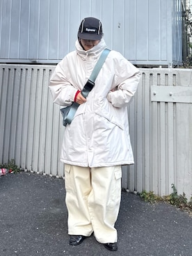 「アイテム（ダウンジャケット/コート）」を使った、たけさきさん（レディース・160cm・20代）の冬コーディネート