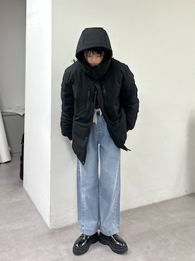 「CIAOPANIC TYPY（チャオパニックティピー）のアイテム（ダウンジャケット/コート）」を使った、たけさきさん（レディース・160cm）の冬コーディネート