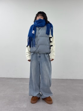 「アイテム（マフラー）」を使った、kkyn78さん（レディース・159cm）の秋コーディネート