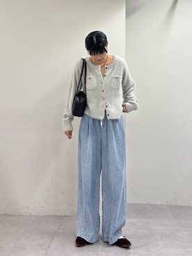 「CIAOPANIC TYPY（チャオパニックティピー）の【S～XL展開】アソート素材フラットミュール（パンプス）」を使った、たけさきさん（レディース・160cm）の秋コーディネート