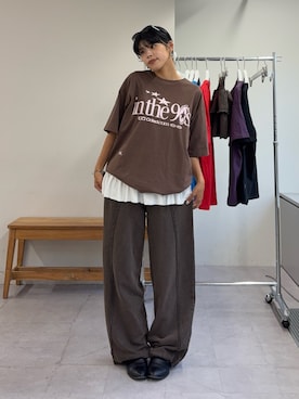 「アイテム（スウェットパンツ）」を使った、kkyn78さん（レディース・159cm・20代）の夏コーディネート