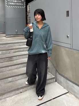 「DOD（ディーオーディー）のアイテム」を使った、たけさきさん（レディース・159cm）の秋コーディネート