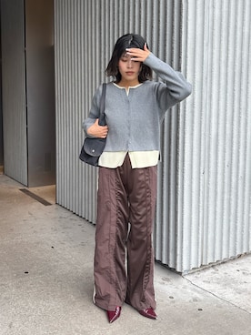 「etsinta（エシンタ）のアイテム」を使った、たけさきさん（レディース・160cm）の冬コーディネート