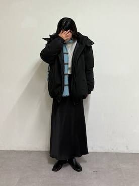 「アイテム（ダウンジャケット/コート）」を使った、たけさきさん（レディース・160cm）の秋コーディネート