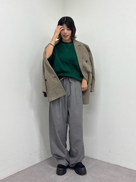 「アイテム（スラックス）」を使った、kkyn78さん（レディース・160cm・20代）の秋コーディネート