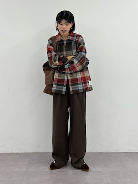 「アイテム（スラックス）」を使った、kkyn78さん（レディース・160cm）の秋コーディネート