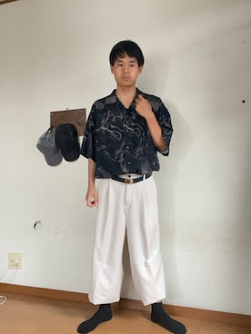 「abcd（ナシ）のアイテム」を使った、巽勇人さん（メンズ・174cm）の春コーディネート