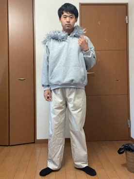 「abcd（ナシ）のアイテム」を使った、巽勇人さん（メンズ・174cm）の春コーディネート