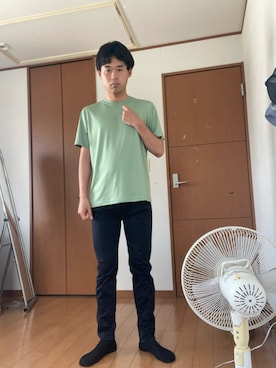 「abcd（ナシ）のアイテム」を使った、巽勇人さん（メンズ・174cm）の春コーディネート