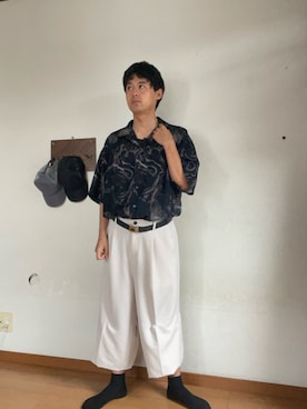 「abcd（ナシ）のアイテム」を使った、巽勇人さん（メンズ・174cm）の春コーディネート