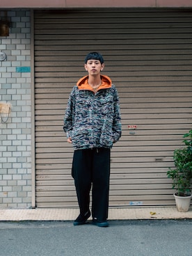 「アイテム（ミリタリージャケット）」を使った、オカコーさん（メンズ・180cm）の秋コーディネート