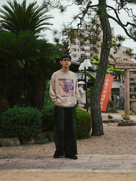 「アイテム（ファッション雑貨）」を使った、オカコーさん（メンズ・180cm）の秋コーディネート