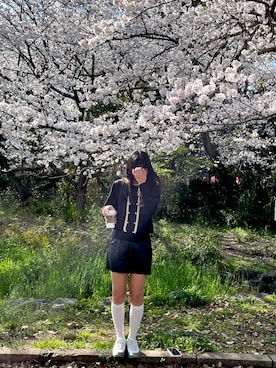 「古着女子」｜「アイテム（その他）」を使った、miuさん（レディース・161cm）の春コーディネート