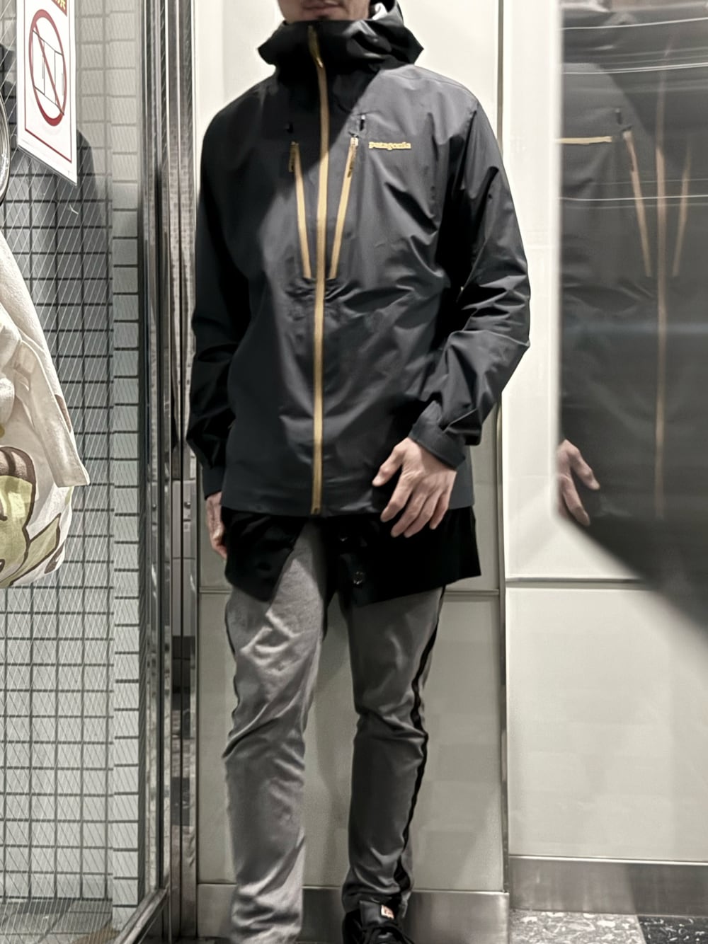 patagoniaのマウンテンパーカー（グレー系）を使った人気ファッション 