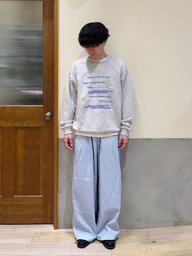 「CIAOPANIC TYPY（チャオパニックティピー）のアイテム（スウェット）」を使った、しおんさん（メンズ・170cm）の春コーディネート
