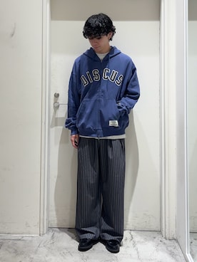 「CIAOPANIC TYPY（チャオパニックティピー）の【ユニセックス】汗染み防止抗菌防臭　半袖TEE（Tシャツ/カットソー）」を使った、しおんさん（メンズ・170cm）の秋コーディネート
