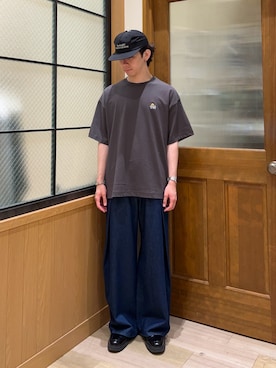 「CIAOPANIC TYPY（チャオパニックティピー）のアイテム（帽子）」を使った、しおんさん（メンズ・170cm）の春コーディネート